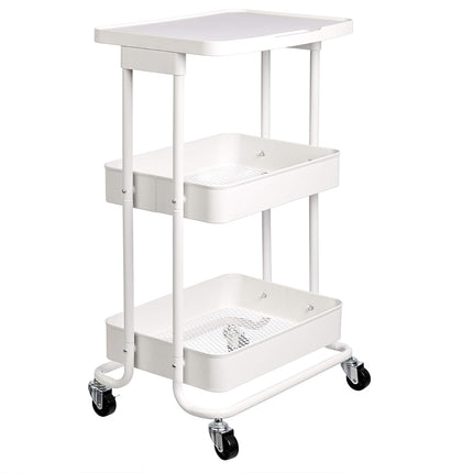Amazon Basics 2-Tier Metal Kitchen/Utility Cart wi
