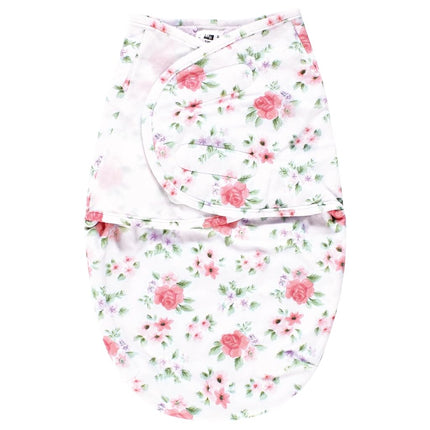 Manta Envolvente de Felpa de Piel Sintética para Bebé Niña Hudson Baby, Diseño Floral Vintage, 0-3 Meses