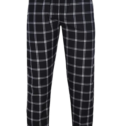 Hanes Men's Woven Pajama Pant, Black Plaid, Large