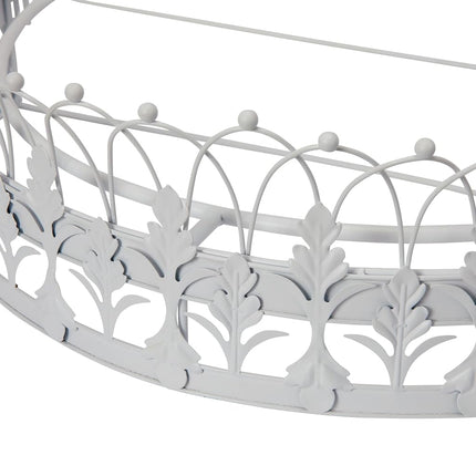 Creative Co-op Canopy Crown, Metal, White
