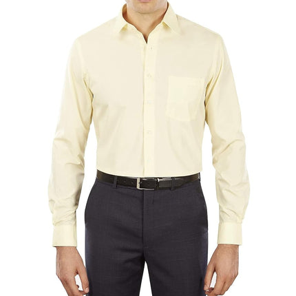 Van Heusen Men's Poplin Fitted Solid Point Collar 