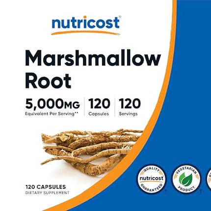 Nutricost Marshmallow Root 500mg, 120 Vegetarian Capsules - Gluten Free & Non-GMO