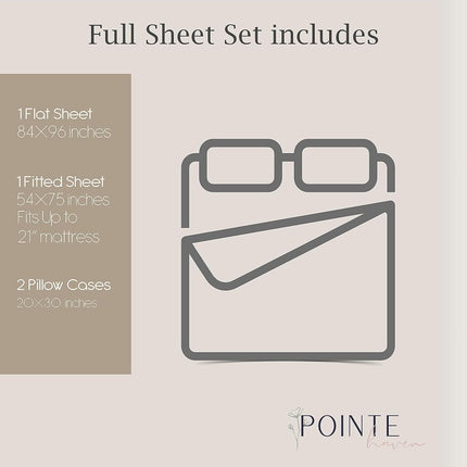 pointehaven 200 Thread Count Percale Sheet Set, Full, Cypress