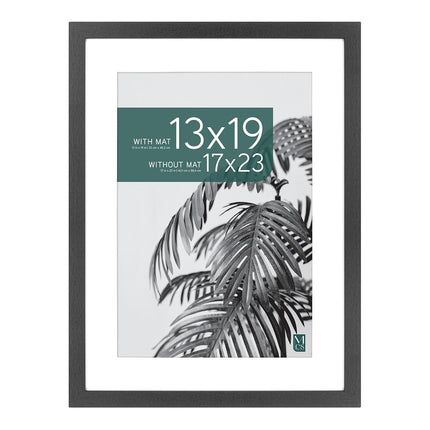 Cadre Photo Affiche MCS Studio Gallery 17x23, pour photos 13x19 avec passe-partout ou 17x23 sans passe-partout, cadre mural grand format pour photos et affiches, orientation verticale et horizontale, Noir (1-Pack)