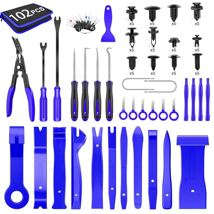 GOOACC 102Pcs Trim Removal Tool, Auto Push Pin Bum