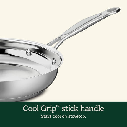 Cuisinart 10-Inch Skillet, 722-24 Chef's-Classic-Stainless-Cookware-Collection, Stainless Steel