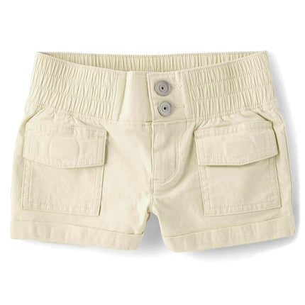 The Children's Place Pantalones Cortos Cargo Utilitarios para Niñas, Piedra, 4