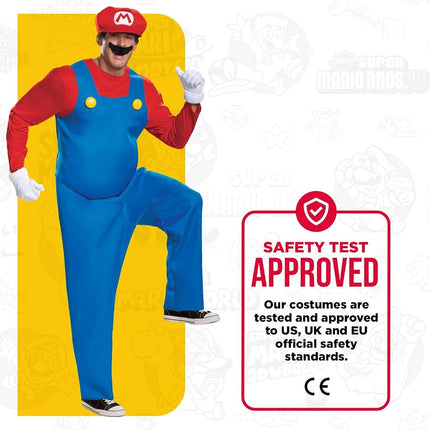 Super Mario Bros DIS10775T Deluxe Costume, Men, Medium