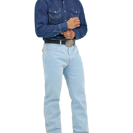 Wrangler Men's Cowboy Cut Active Flex Original Fit Jean, Bleach, 33W x 38L