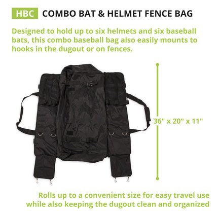 Champion Sports Combination Bat and Helmet Fence Bag