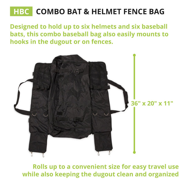 Champion Sports Combination Bat and Helmet Fence Bag