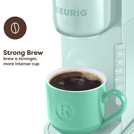 Cafetera Keurig K-Express de una sola porción para cápsulas K-Cup, 3 tamaños de preparación, función de botón fuerte, depósito extraíble de 42 oz, menta