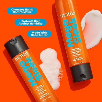 Matrix Total Results Mega Sleek Shampoo for Unisex, 33.8 oz, 1014 ml
