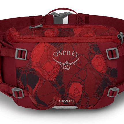 Osprey Savu 5 Lumbar Bike Hydration Pack, Claret R