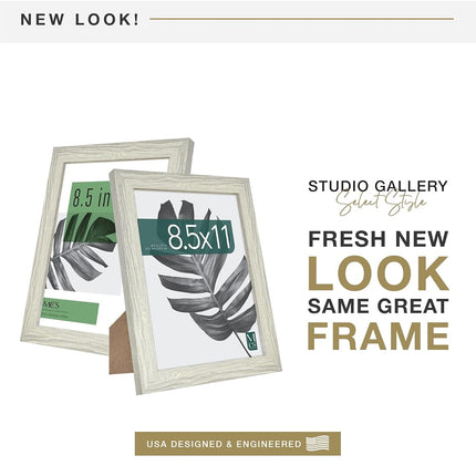 MCS Studio Gallery Frame Grey Wood Grain 8.5 x 11 Inches