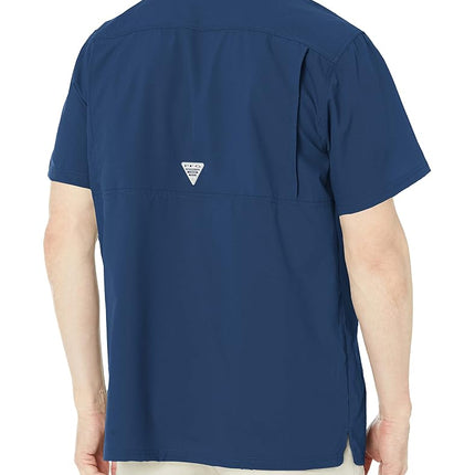 Columbia Men's Slack Tide Camp Shirt, Short Sleeve Shirt, Carbon, X-Small