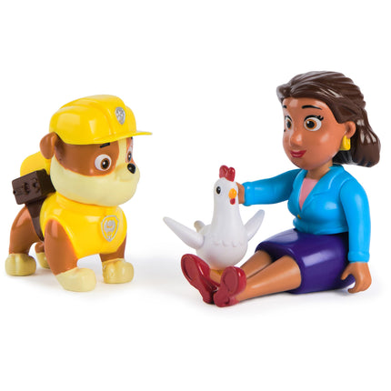 Figuras de Rubble de la Patrulla Canina, la alcaldesa Goodway y Chickaletta, juguetes para niños y niñas de 3 años en adelante