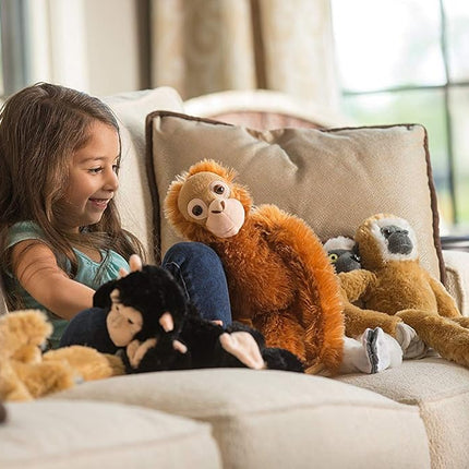 Wild Republic 51 cm Hanging Monkey Chimp Mama with Baby Plush, Chimpanzee, 20"
