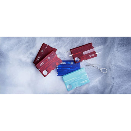 Victorinox Swiss Army Swiss Card Classic with 10 Functions, Blue Transparent