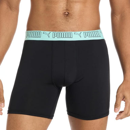 PUMA Men's 5 Pack Performance Boxer Briefs, Black/Grey/Navy/Light, XL