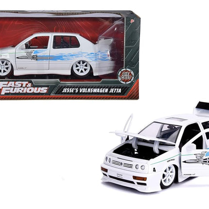Jada 253203025 The Fast And The Furious 1:24 F&F Jesses VW Jetta, White/Blue