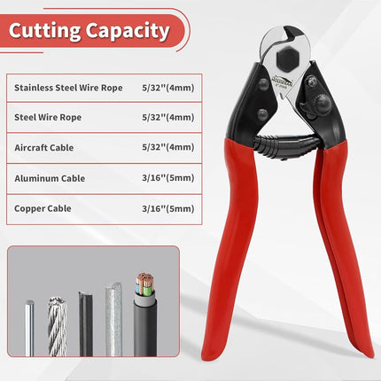 HOUSERAN 8 Inch Cable Cutters Heavy Duty, Seal Cutter for Truck Driver