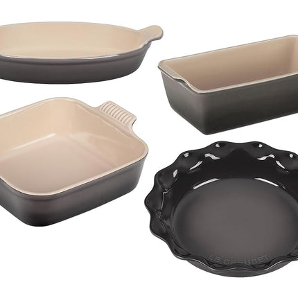 Juego de horno Le Creuset de gres Heritage de 4 piezas, Oyster