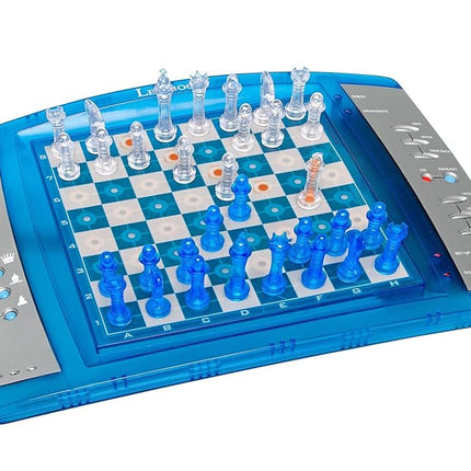 Lexibook CG1300 Chessman Elite Jeu d'échecs électronique interactif, 64 niveaux de difficulté, LED, fonctionnant sur piles, Noir/Blanc