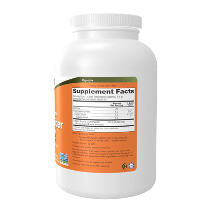 NOW Poudre de Fibre d'Acacia Biologique, 340 g