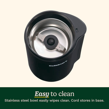 Cuisinart Coffee Grinder, Holds up to 70g of Beans, Stainless Steel Blades, Black (DCG-20BKNC)