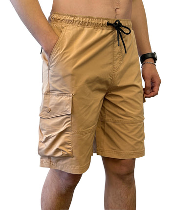 Southpole Men's Tech Woven Nylon Cargo Shorts, Qui