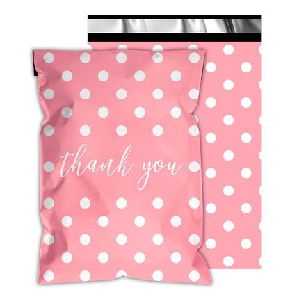Thank You Poly Mailers 12x15.5 Inch 50 Pcs - Pink 