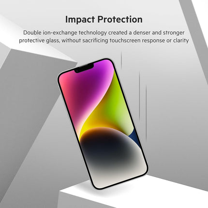 Belkin UltraGlass iPhone 14 Plus, iPhone 13 Pro Max Screen Protector, AntiMicrobial-Treated, Easy Bubble Free Application with Included Installation Guide Tray, 9H Hardness Tested, Tempered Glass