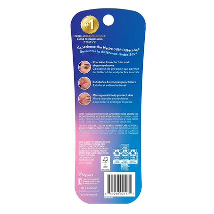 Schick Silk Touch-Up Multipurpose Exfoliating Dermaplaning Tool, Eyebrow Razor, and Facial Razor with Precision Cover, 3 Count