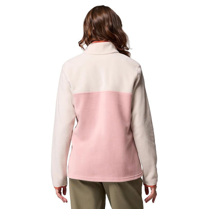 Columbia Women's Benton Springs 1/2 Snap Pull Over 2, Fleece Pull Over, Eraser Pink/Dark Stone/Tuscan, XXL