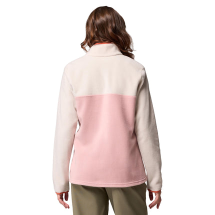 Columbia Women's Benton Springs 1/2 Snap Pull Over 2, Fleece Pull Over, Eraser Pink/Dark Stone/Tuscan, XXL