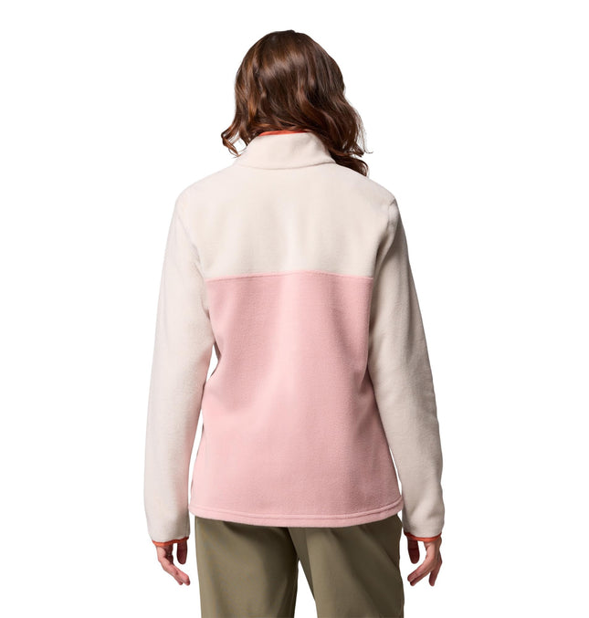 Columbia Women's Benton Springs 1/2 Snap Pull Over 2, Fleece Pull Over, Eraser Pink/Dark Stone/Tuscan, XXL