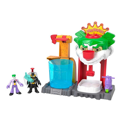 Imaginext DC Super Friends Batman Toy The Joker Funhouse Playset Color Changers with 2 Figures & Accessories for Ages 3+ Years,HMX55