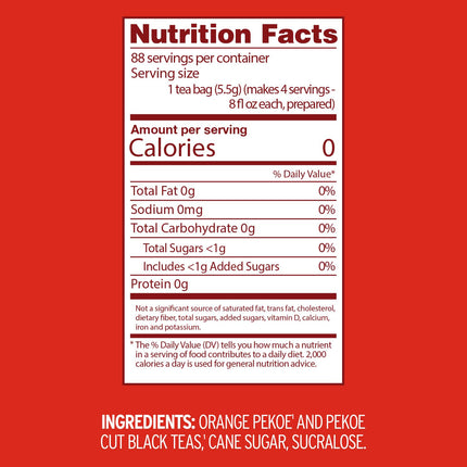 Luzianne Iced Sweet Tea 22 Family Size Bags 121g