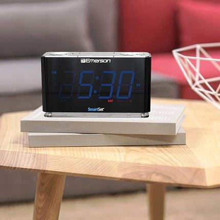 Emerson Radio CKS1507 Smartset Alarm Clock Bluetooth USB