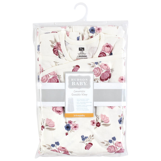 Gigoteuse Convertible pour Bébé Fille Hudson Baby, Motif Floral Vieux Rose, 3-9 Mois