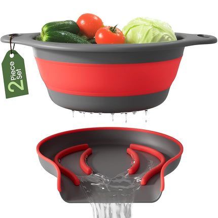 Gevoli Collapsible Colander Food Strainer with Ove