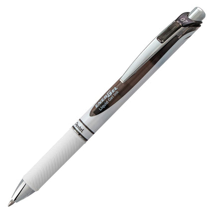 Pentel EnerGel Pearl Deluxe Retractable Liquid Gel Ink Pens, 0.7mm Point, Black Ink. (Box of 12)