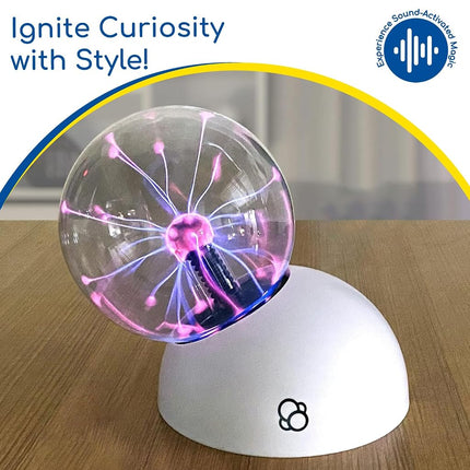 Thames & Kosmos The Plasma Ball Essential STEM Tool | Classic Scientific Device, Fresh 5-inch Glass Sphere, Interactive Electric Light Show | Explore Electricity, Matter, Energy