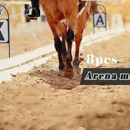 HDYEGY 8Pcs Dressage Letters Arena Markers,Metal Dressage Arena Letters Dressage Equipment for Equestrian Athletes and Events Includes Letters A,B,C,E,F,H,K,M