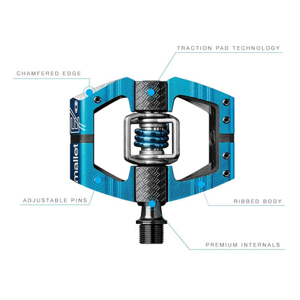 Crankbrothers Mallet-E Pedals, Blue