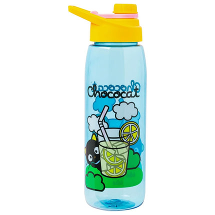 Silver Buffalo Sanrio Chococat Lemonade Water Bottle w Screw Lid, 28 Ounces