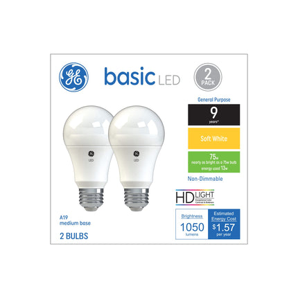 GE Lighting 37019 Eq Basic Daylight Bulb 75W Pack 