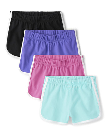 The Children's Place Girl's Dophin Shorts, Black/P