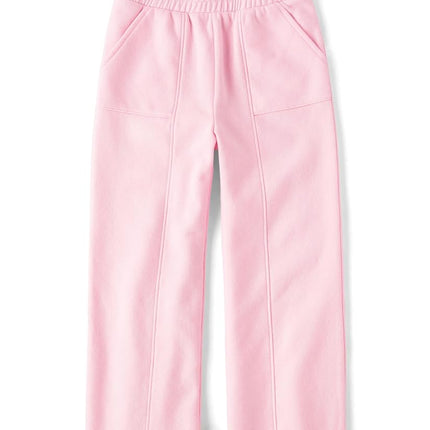 The Children's Place Girls' Pull on Active Wide Leg Pants, Cameo Fleece, XX-Large